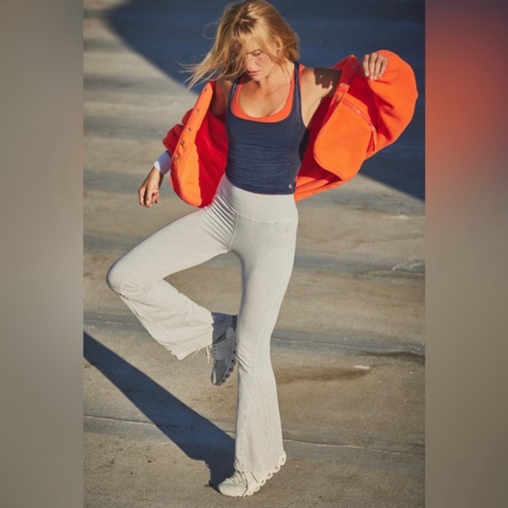 FP Movement by Free People Light Gray Flare Pants